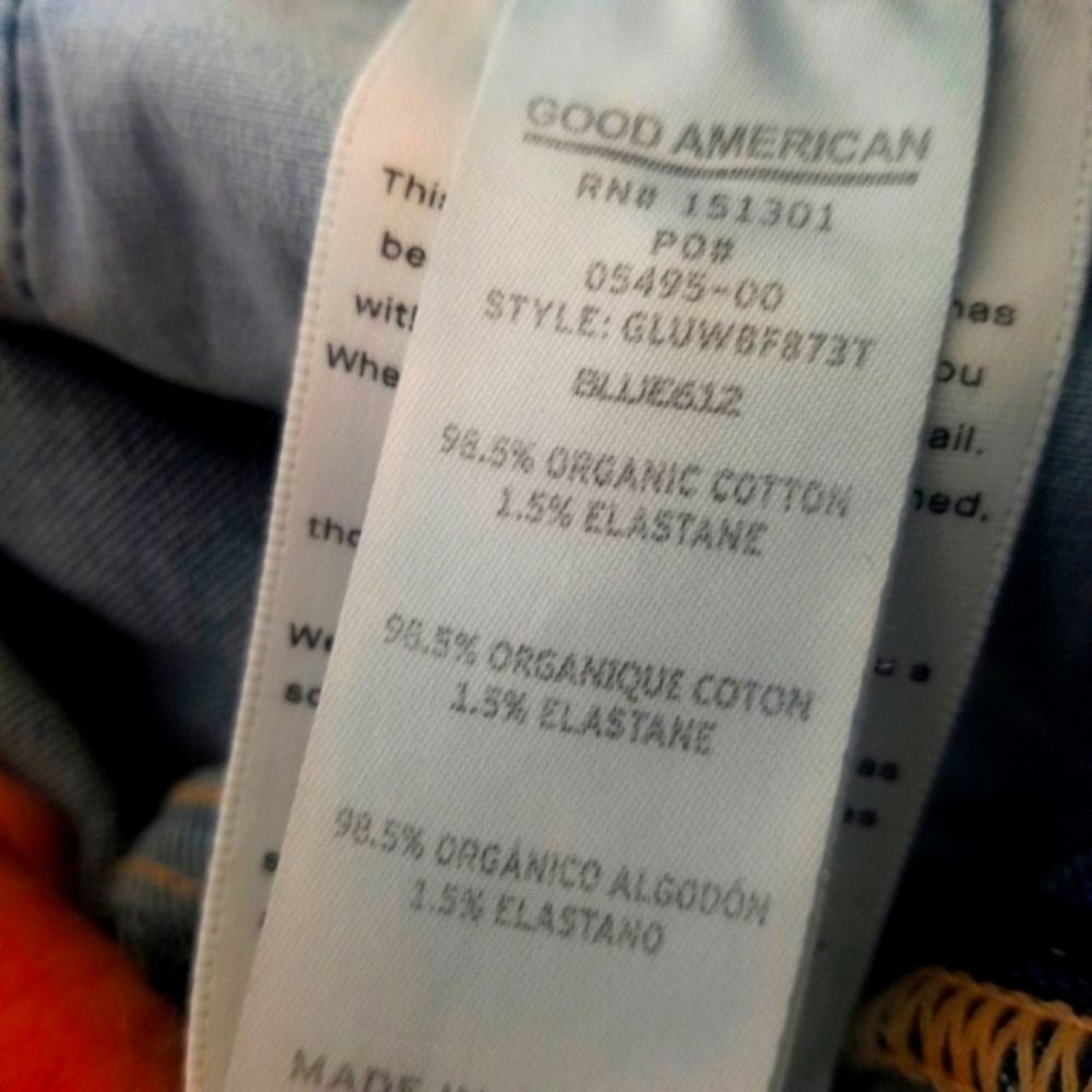 Good American *Good Legs* Frayed Waist  Distressed Skinny Jeans. Size: 2/26. - Picture 14 of 16